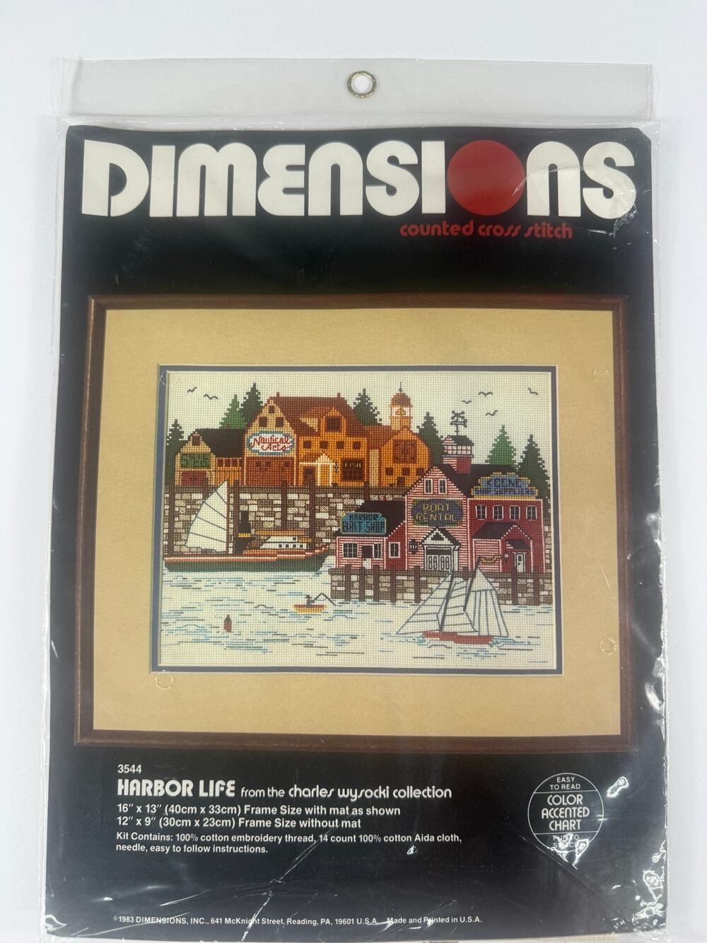 Vintage Dimensions Harbor Life Charles Wysocki Cross Stitch Kit 3544 Complete